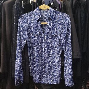 Blue Key Patterned women's  Shirt